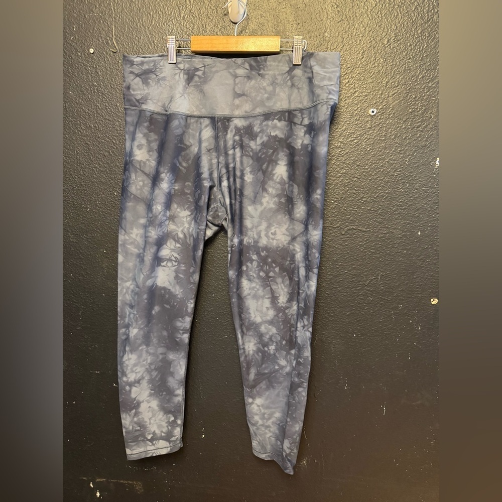 Women’s CALIA by Carrie Underwood Blue Tie-Dye Leggings Size XXL